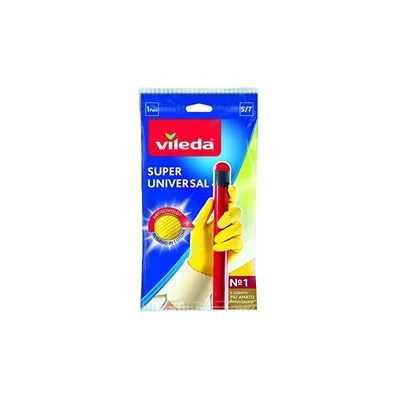 Produktbild von Vileda Super Universal, Haushaltshandschuhe, Beige, Gelb, S, 1 Stück(e), 2 Stück(e), CE, WEEE