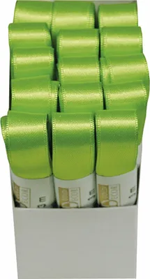 Image de GOLDINA 1172015511503 Ruban double satin, 15mmx3m, vert pomme