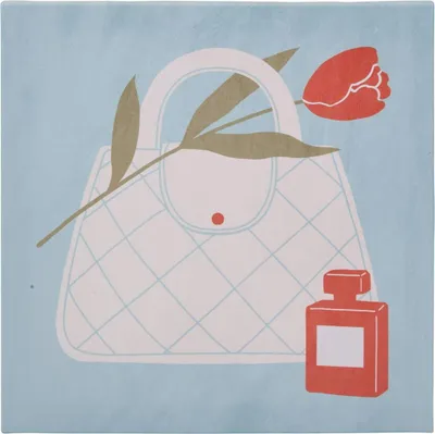 Produktbild von Bedruckte leinwand frany 28x28cm blau - Atmosphera créateur d'intérieur