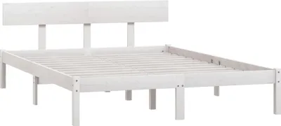Produktbild von "im Sonderangebot"Massivholzbett - CLORIS - Doppelbett - Robust und langlebig - Weiß Kiefer 140x200 cm - Einfache Montage -  - DEMöbel2865758