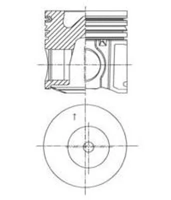 Produktbild von KOLBENSCHMIDT Kolben 41500600 Zylinderbohrung 111,76 mm Kompressionshöhe 73,05 mm