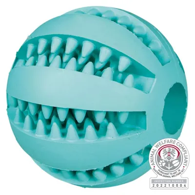 Produktbild von TRIXIE Denta Fun Ball, Minzgeschmack, Naturgummi, Ø 5 cm