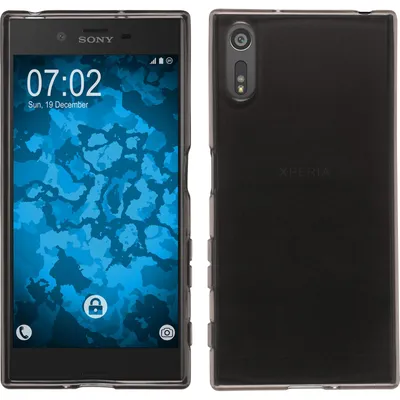 Produktbild von PhoneNatic Case kompatibel mit Sony Xperia XZ - grau Silikon Hülle transparent + 2 Schutzfolien