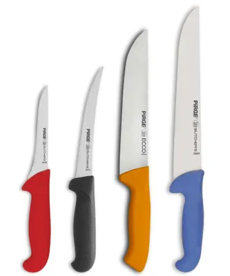 Produktbild von Pirge Metzgermesser Set 4 TLG Schlachtermesser - Fleischermesser - Exzellenter Schärfe Ausbeinmesser