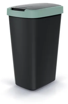 Produktbild von Keden Compacta Q Mülleimer mit Schwing- und Klappdeckel 45L, NSAB45 Schwarz
