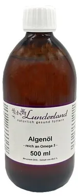 Produktbild von Lunderland Algenöl 500ml / Ergänzungsfuttermittel für Hunde und Katzen