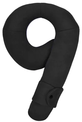 Immagine prodotto di Cuscino da viaggio per bambini, a forma di supporto per il collo, ideale per treno, aereo e auto, colore nero e blu