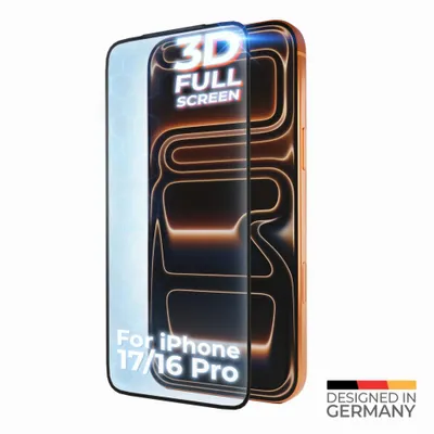 Produktbild von prio 3D Anti-Scratch Tempered Glass für iPhone 16 Pro (6,3 Zoll) schwarz