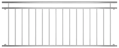 Produktbild von Französischer Balkon Edelstahl 225 cm Fenstergitter mit Füllstäben