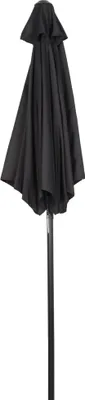 Produktbild von Sonnenschirm Ø196 cm, sechseckig Balkonschirm für Strand Balkon Garten, Schwarz