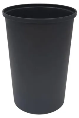 Produktbild von 30 Mehrwegbecher 400ml PP Ø90x120mm schwarz Kaltgetränkebecher mit Eichstrich