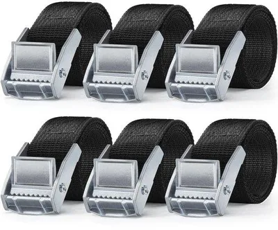 Immagine prodotto di Cinghie di tensionamento regolabili, colore nero, 1 m, per accessori moto