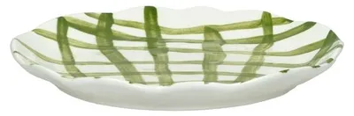 Obrázek produktu pro Servírovací talíř na dezerty Pomax, porcelán, zelený, průměr 20,3 cm, výška 2 cm
