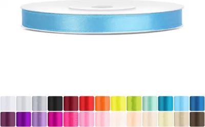Produktbild von Satinband 6mm Hellblau - 25 Meter Rolle Geschenk- & Schleifenband