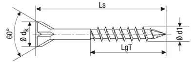Image de Vis SPAX Floor WIROX Torx - Ø3.5 x 55 mm - Tête fraisée - Filetage Partiel Boite de 500 - 35703503202011