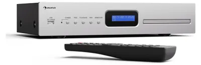 Produktbild von Auna Art22 CD Player HiFi Mit Slot-In Laufwerk, USB-Eingang, CD-MP3 Wiedergabe, Fernbedienung, Optische & Koaxiale Ausgänge – 130 W Klangqualität – Silber