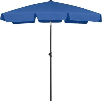 Image de Parasol de plage résistant au vent avec piquet à vis - Résistant aux UV et au vent - Pour profiter de l'ombre lors de vos journées à la plage - Sans fil et résistant au vent - Parasol avec mécanisme rotatif - Diamètre : 3 mètres - Idéal pour les vacances à la plage