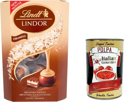Produktbild von Lindor Pralinen Tiramisu 200 g+ Italian Gourmet Polpa di Pomodoro 400g