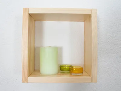 Produktbild von Hängeregal, Wandregal, Bücherregal - 25 cm breit, Kiefer Massivholz, Farbe: Natur