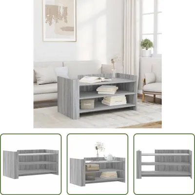 Imagen del producto de Mesa de centro Living Store, color gris Sonoma, 100x50x50 cm, fabricada en material de madera