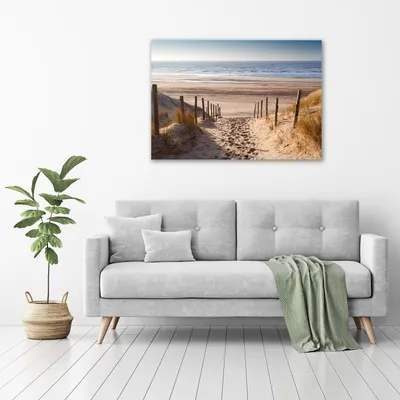 Produktbild von Tulup® Glas-Bild - 100 x 70 - Wandbild aus Glas - Wandkunst - Wandbild hinter gehärtetem Sicherheitsglas - Landschaften - Küstendünen - Beige