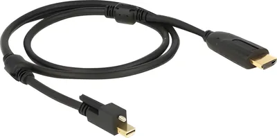 Productafbeelding van Delock - Adapterkabel - Mini DisplayPort (mannelijk) naar HDMI (mannelijk) - 2 meter - Zwart - Ondersteunt 4K