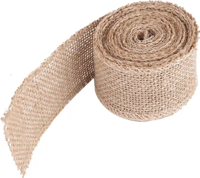 Image de 3 types de bannières en toile de jute, tissu en toile de jute, rouleau de chemin de table, ruban de toile de jute décoratif pour les décorations de Noël (largeur 5 cm, longueur 3 mètres)