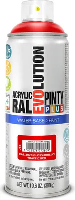 Produktbild von Sprühfarbe Pintyplus Evolution RAL 3020 400 ml Base de agua Traffic Red