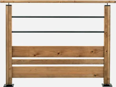 Immagine prodotto di Traversine in legno MOKA - set di riempimento per il fissaggio a pavimento di ringhiere in legno