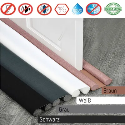 Produktbild von 5 Stück Zugluftstopper Türdichtung Türbodendichtung Türisolierung Windstopper, Farbe:Weiß
