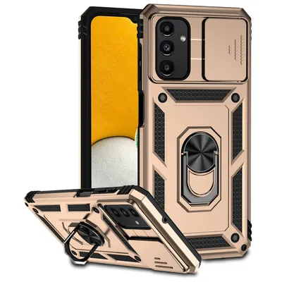 Obrázek produktu pro Pouzdro pro Samsung Galaxy A13 5G dvouvrstvé pouzdro s posuvným krytem kamery a prstencovým stojánkem Zlato