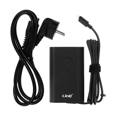 Immagine prodotto di Caricatore di rete 45W di potenza Cavo USB-C compatto LinQ nero