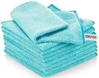 Produktbild von Okaei Mikrofasertücher 12 Stück, Reinigungstücher, Geschirrtücher, Microfasertücher, Putztücher Putzlappen, Fenster Tücher, Allzwecktücher, Sehr Saugfähig, 40x40 cm