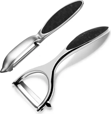 Zdjęcie produktu dla Obieraczka do warzyw w kształcie litery Y i I – ergonomiczna i ostra – 2 sztuki