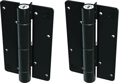 Zdjęcie produktu dla Zawias samozamykający KWIKFIT ALUMINIUM D&D, rozstaw 13 mm/20 kg (do słupków prostokątnych z żebrami poziomującymi) (KF3BL), czarny (2 szt.)