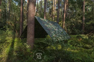 Productafbeelding van Afdekzeil met Oogjes - Beschermend Zeildoek - Buiten Spullen Dekken - Waterafstotend UV-bestendig - 3 x 4 Meter - Camouflage