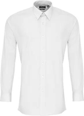 Produktbild von Premier Herren Popelin Hemd, langärmlig PC2522 (38) (Weiß)