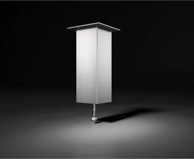 Produktbild von Barkonsole Jumbo gerade (Thekenstütze) H 170 mm (Thekenfuß) Alu Edelstahl-Effekt