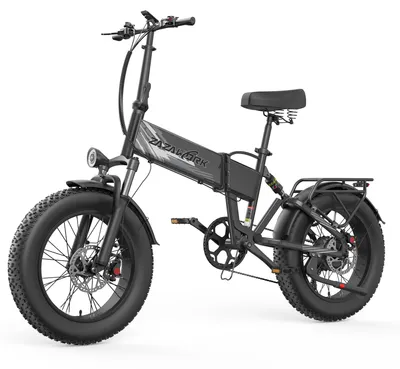 Produktbild von Klapp‑Elektrofahrrad CF1000 mit Fettreifen für Geländeeinsätze, 48 V 20 Ah, IP54‑Schutzklasse, maximale Tragfähigkeit 150 kg, 20‑Zoll‑Reifen, schwarz