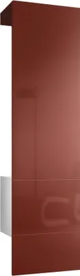 Produktbild von Vladon Garderobe Carlton Set 5,  Germany, Garderobenset bestehend aus 1 Garderobenpaneel mit integrierter Tür und 1 Kleiderstange, Weiß matt/Bordeaux Hochglanz  (52 x 193 x 35 cm)