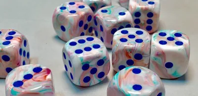 Image de Chessex - Jeu de cubes Pop Art Blue (12pcs)