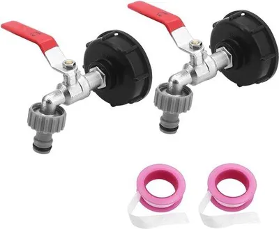 Produktbild von Famanu Tankadapter S60 x 6 - IBC-Kranfitting mit Reserveventil für 1/2 Zoll Schlauchanschluss