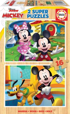 Produktbild von Educa Puzzle Mickey Mouse & Minnie Mouse 2x16 Teile Kinderpuzzle