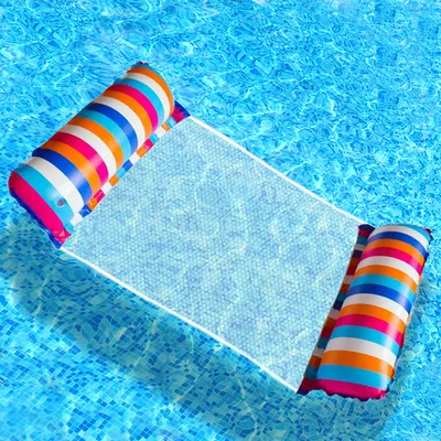 Produktbild von ASKSA Luftmatratze Pool Zubehoer Spass Luftmatratze Wasser Haengematte Aufblasbare Wasserhaengematte Erwachsene,Regenbogen