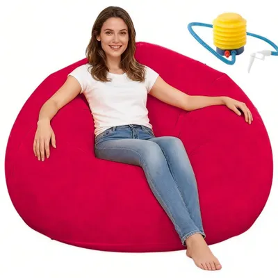 Image de SolidKeus - Coussin gonflable avec pompe, idéal pour l'intérieur et l'extérieur