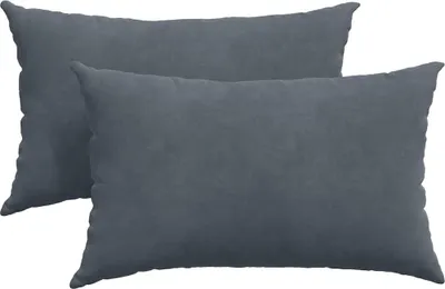 Immagine prodotto di vidaXL Cuscino per divano 2 pezzi grigio scuro 50 x 30 cm in tessuto a coste