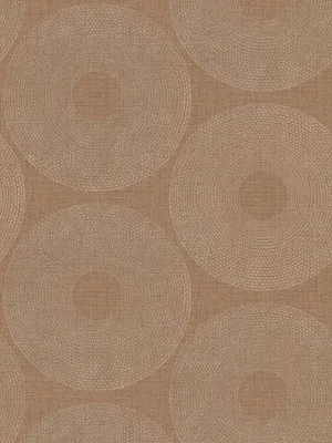Produktbild von Metallic Tapete Kreise mit Strukturdesign – Braun
