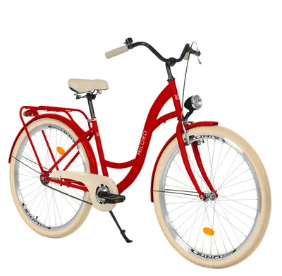 Produktbild von Milord Komfort Fahrrad Damenfahrrad Retro Citybike, 28 Zoll, Rot, 1 Gang