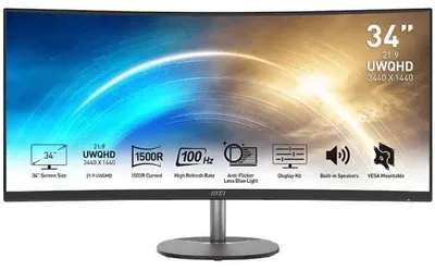 Immagine prodotto di MSI PRO MP341CQ 34" LED UWQHD 100Hz Curva