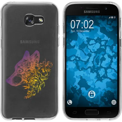 Produktbild von PhoneNatic Case kompatibel mit Samsung Galaxy A7 (2017) Silikon-Hülle Floral Wolf M3-3